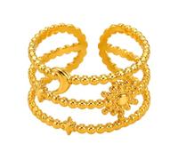 MetJakt Gold Plated Adjustable Stackable Rings (No.3)