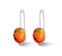 MetJakt Sterling Silver Drop Dangle Earrings for Women with Austrian Crystal Blue Topaz Turquoise for wife gift (Colour Changing Sphalerite)