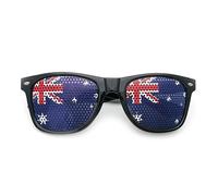MetJakt World Cup/Euro Cup national flag stickers, sunglasses with small hole stickers, gift sunglasses (black,United Kingdom)