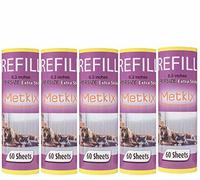 Metkix Refill for Metkix Supersize 6.3 inches Lint Roller 5 Packs Total 300 Sheets