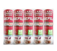 Metkix Refill for Metkix Supersize 6.3 inches Lint Roller 5 Packs Total 300 Sheets