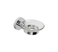 Metlex by Croydex Flexi-Fix Carina Soap Dish and Holder Stainless Steel Glass