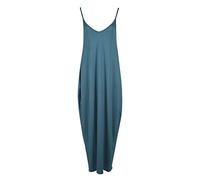 METLUQ M0D4 Ladies Maxi Dress Cami Romper Thin Strappy Jersey Drape Lagenlook 8-26 (Teal, UK 16-18 XL)