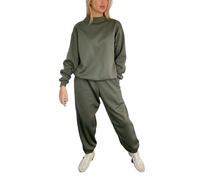 METLUQ M0D4 Ladies Plain oversized comfy Tracksuit Womens Long Sleeve 2pieces Top baggy Bottom loungewear Co-ord Set