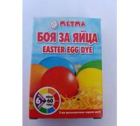 Metma 6 Sachets Dye Paint for Decorating Painting Colourful Art Easter Egg Eggs - Red, Orange, Blue, Green Yellow + Extra Red Colours