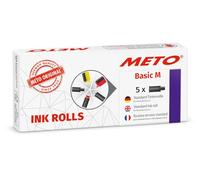 Meto 9505908 22 x 16 mm Ink Rolls for Arrow Hand Labeler - Black (Pack of 5)
