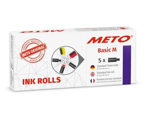Meto 9505908 22 x 16 mm Ink Rolls for Arrow Hand Labeler - Black (Pack of 5)