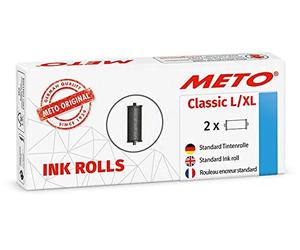 Meto Ink Rolls for The Meto Classic L, XL Price Gun (for 32x19 mm & 29x28 mm Labels) 2 Ink Rolls, Black