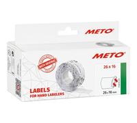 Meto Labels for Hand Labelers - 26×16 mm White, Two-line, 6,000 Permanent Adhesive