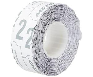 Meto Price Gun Labels (22×12 mm, Single-line, White, 12,000 Labels, Permanently Adhesive, for METO, Contact, Sato, Avery, Tovel, Samark etc.)