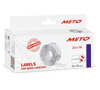 Meto Price Gun Labels - Form A consommer jusqu'au (22 x 16 mm, 2 Lines, 6,000 Price Labels, White, Permanent