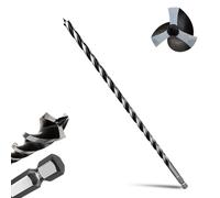 METOTY 12mmx460mm Auger Drill Bit Extra Long Drill Bits，12mm Hex Shank for Wood with Quick Change - 3-Cutter Design with Dual-Flute for Fast Chip Removal, Fits Hardwood, Softwood, PVC, Drywall