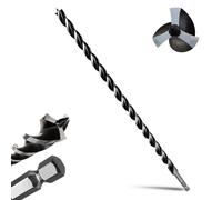 METOTY 20mmx600mm Auger Drill Bit Extra Long Drill Bits，12mm Hex Shank for Wood with Quick Change - 3-Cutter Design with Dual-Flute for Fast Chip Removal, Fits Hardwood, Softwood, PVC, Drywall