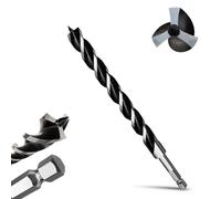 METOTY 22mmx300mm Auger Drill Bit Extra Long Drill Bits，12mm Hex Shank for Wood with Quick Change - 3-Cutter Design with Dual-Flute for Fast Chip Removal, Fits Hardwood, Softwood, PVC, Drywall