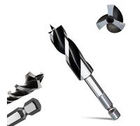 METOTY 25mmx155mm Auger Drill Bit Extra Long Drill Bits，12mm Hex Shank for Wood with Quick Change - 3-Cutter Design with Dual-Flute for Fast Chip Removal, Fits Hardwood, Softwood, PVC, Drywall