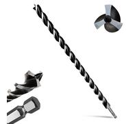 METOTY 26mmx600mm Auger Drill Bit Extra Long Drill Bits，12mm Hex Shank for Wood with Quick Change - 3-Cutter Design with Dual-Flute for Fast Chip Removal, Fits Hardwood, Softwood, PVC, Drywall