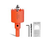 METOTY 30mm Bi-Metal Hole Saw,Universal HSS M42 Hole Saws,with Triangular Shaft Adapter and Centring Drill, One Free Dust Bag for Aluminum, Metals, Plastics, Acrylic Glass, Wood, Gypsum board