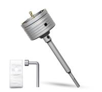 METOTY 4" Concrete Hole Saw,102mm Masonry Hole Saw, with 220mm SDS Plus Shank Connecting Rod for Concrete Brick Cement Stone Wall Drilling Home Improvement (102mm |4")