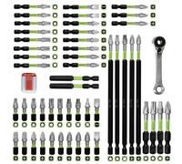 METOTY 52PCS Impact-Resistant Magnetic Mixed Screwdriver bit Set, Includes Various Sizes and Lengths, Along with a Magnetizer, Extension Rod, and Wrench, to Meet Your Work Needs.
