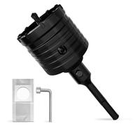 METOTY 65 mm SDS Plus Drill Bit Hollow Hole Saw Can Drill Bit with SDS Plus Adapter 110 mm Drill Bit Socket for Masonry, Brick, Concrete, Cement, Stone