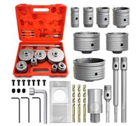 METOTY 7PCS Concrete hole saw drill bit,with SDS Plus adapter drill bit socket，for masonry, brick, concrete, cement, stone