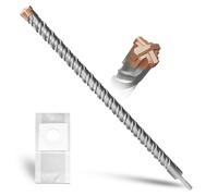 METOTY SDS Plus Drill Bit 32 mm x 600 mm, with 4 Carbide Cutting Edges, Head with Coating, Masonry Drill, Hammer Drill, Concrete Drill, for Stone, Concrete, Natural Stone, Brick Wall