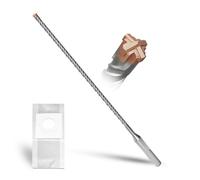 METOTY SDS Plus Drill Bit 6 mm x 260 mm, with 4 Carbide Cutting Edges, Head with Coating, Masonry Drill, Hammer Drill, Concrete Drill, for Stone, Concrete, Natural Stone, Brick Wall