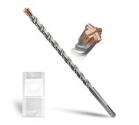 METOTY SDS Plus Hammer Drill Bit 12mm×260mm, with 4 Carbide Cutting Edges, Head with Coating, Masonry Drill, Hammer Drill, Concrete Drill, for Stone, Concrete, Natural Stone, Brick Wall