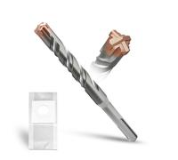 METOTY SDS Plus Hammer Drill Bit 16mm×160mm, with 4 Carbide Cutting Edges, Head with Coating, Masonry Drill, Hammer Drill, Concrete Drill, for Stone, Concrete, Natural Stone, Brick Wall