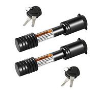 METOWARE Heavy Duty Trailer Hitch Lock, 5/8" Diameter Lock Pin, Fits 2" Receiver Tubes, Class V Hitch Receivers (2 Pack)
