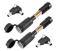 METOWARE Trailer Hitch Locks Receiver Lock Keyed Alike Fits Class III IV 2" 2-1/2" Receiver with 5/8" Dia 3-1/2” Long Pin and Anti-Rattle Rubber O-Rings, for Trailer Truck Car Boat (2 Pack)