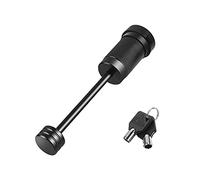 METOWARE Trailer Tongue Coupler Lock 1/4" Dia, 3-1/2" Span, Trailer Hitch Lock for Latch-Type Coupler, Black Trailer Pin Lock for Towing Trailer RV Car Boat Truck (1 Pack)