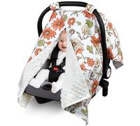 Metplus 2 in 1 Baby Car Seat Cover, Car Seat Canopy for Babies, Mom Multiuse Nursing Cover, Minky Baby Carrier Covers, Newborn Boy Girl, Peekaboo Opening