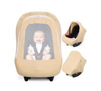 Metplus 2-in-1 Baby Car Seat Cover, Multi Use Cover for Baby Car Seat Canopy with Privacy Sun Shade, Protect Your Baby's Safety Seat with Style, Infant Carrier Covers for Boys & Girls