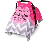 Metplus 2 in 1 Writing Style Baby Car Seat Cover, Car Seat Canopy for Babies, Mom Multiuse Nursing Cover, Minky Baby Carrier Covers, Newborn Boy Girl, Peekaboo Opening