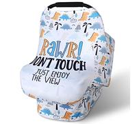 Metplus Car Seat Canopy Nursing Cover for Babies, Soft Stretchy Breathable and Easy to Use, Infant Shower Gifts Newborn Essentials