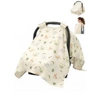 Metplus Muslin Car Seat Cover for Babies, 100% Cotton Infant Carseat Canopy