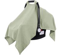 Metplus Muslin Car Seat Cover for Babies - Carseat Stroller Cover Infant Stroller Covers for Boys and Girls, Breathable & Lightweight, Fits Most Strollers & Baby Car Seats