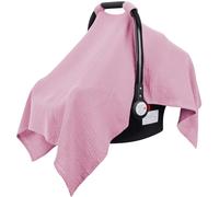 Metplus Muslin Car Seat Cover for Babies - Carseat Stroller Cover Infant Stroller Covers for Boys and Girls, Breathable & Lightweight, Fits Most Strollers & Baby Car Seats