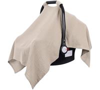 Metplus Muslin Car Seat Cover for Babies - Carseat Stroller Cover Infant Stroller Covers for Boys and Girls, Breathable & Lightweight, Fits Most Strollers & Baby Car Seats