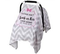 Metplus Muslin Carseat Cover for Babies,Breathable Infant Carseat Cover Lightweight Baby Carrier Cover for Girls Boys, Fit Spring Summer/Hot Days/Warm Weather