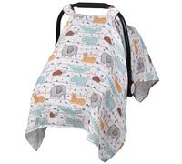 Metplus Muslin Carseat Cover for Babies,Breathable Infant Carseat Cover Lightweight Baby Carrier Cover for Girls Boys, Fit Spring Summer/Hot Days/Warm Weather