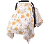 Metplus Muslin Carseat Cover for Babies,Breathable Infant Carseat Cover Lightweight Baby Carrier Cover for Girls Boys, Fit Spring Summer/Hot Days/Warm Weather