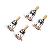 Metric 3 Short Straight Guitar Selector Toggle Switch Knob for Lp Guitar Parts,Pack of 4