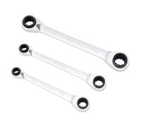 Draper Metric 4-In-1 Reversible Double Ring End Ratchet Spanner Set (3 Piece) Pk 1 11652