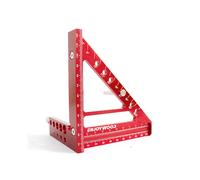 (Metric) 5-Inch Red Woodworking Scribing Rule - 3-in-1 Compact Tool, Lightweight, Metric/Imperial, Ideal for Woodworking Enthusiasts