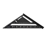 Metric Aluminum Triangle Ruler | Aluminium Alloy, 18.5 x 18.5 x 2.3 cm | Innovative Rafter Square Tool For Woodworking | Thin 7 Inch Protractor For Angle Measurement, Cutting Guide & Assembly Frame