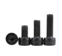 Metric Black Socket Head Screws - Knurled Head Hex Socket Drive Stainless Steel 304 Black Oxide Screw Bolts M8 x 12mm (5Pcs)