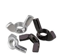 Metric Butterfly Wing Nuts M3 M4 M5 M6 M8 M10 M12 Carbon Steel Zinc Plated Wing Nuts Special-shaped Hand Tighten Nut(White zinc,M6-20pcs)