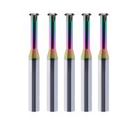 Metric Carbide Thread Milling Cutters Threading End Mills for Aluminum Thread Angle 60 Degrees CNC for Metal Working Replace Taps-(5pcs D4.8×Picth0.5-1.5)